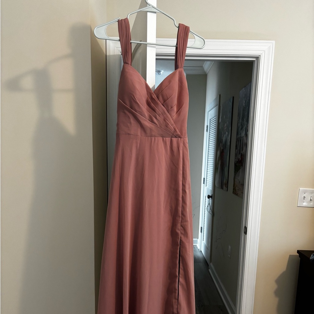 Azazie bridesmaid dress in dusty rose